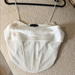 SILK CORSET PEARL WHITE / CREAM